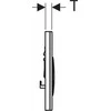Geberit Nuleidimo mygtukas Sigma21 nuleidimo mygtukas, priekis, juodas stiklas, žiedai: juodas chromas [1]