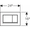 Geberit akto plokštelė Sigma30. 246x164 mm. baltas matinis lengvai valomas padengtas/baltas
