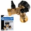 Geko Skirstytuvas 2 krypčių čiaupui GW3/4'' x 2 GZ3/4'' su rutuliniais vožtuvais (10/60)