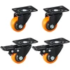 Geko 4 pasukamų ratukų rinkinys 40mm 40kg – 2 ratukai su stabdžiu, 2 be stabdžio (16) (5903418305543)