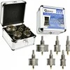 Grąžtas Geko karbido skylių pjūklų metalui rinkinys su titano grąžtu, 6 vnt., 22–65 mm (12)