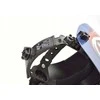 Geko suvirinimo kaukės laikiklis ir galvos fiksavimo mechanizmas