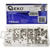 Geko Rinkinys NAKRĘTEK KOŁPAKOWYCH ZAMKNIĘTYCH 150SZT.(20) G02921 GEKO