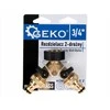 Geko Skirstytuvas 2 krypčių ant čiaupo GW3/4'' x 2 GZ3/4'' su vožtuvais ir greitajungėmis (10/60)
