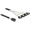 Delock Cable mini SAS HD SFF-8643 > 4 x SATA 7 kontaktų 0,5 m