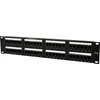 GEMBIRD NPP-C648CM-001 Gembird 19 patch panel 48 port 2U cat.6 su galinio kabelio valdymu, juodas