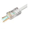 GEMBIRD LC-PTU-01/10 Gembird Universalus praėjimo modulinis UTP kištukas 8P8C, 10 vnt., suteptas ir suvytas