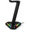 Genius GX-UH100 Stojak na ausinės su podświetleniem RGB, juoda