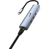 USB (3.0) hub 4-port, UH-545, pilka, Genius, 3x USB 3.0, 1x RJ45