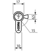 Gerda Brass cilindro įdėklas 40-40mm 3 raktai (0WKE1S04040.98030P)