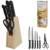 7 nažu komplekts ar šķērēm un koka statīvu (19 cm) 33 5 x 11 x 7 5 cm KITCHEN&amp;GO ()