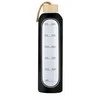 Gertuvė KiCA Buteliukas szklana Hydro Glass 1000 ml - juoda