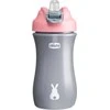 CHICCO 00006920100000 Vandens butelis su minkštu snapeliu 350 ml 2Y+ GIRL