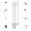 Gertuvė Wessper Buteliukas filtrująca B2 STAINLESS STEEL Actitex™ 1000ml Baltas (WES276-1000-WH_K)