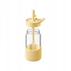 Gertuvė Mellow Yellow Mellow Geltona BUYDEEM nešiojamas stiklinis butelis su šiaudeliu 550 ml, modelis DG425, spalva Mellow Geltona