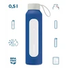 Gertuvė Wessper stiklinis butelis B1 borosilikatinis 500 ml tamsiai mėlynas (WES260-500-NB-NEW)