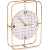 Gift Decor Dresser laikrodis su languotu ciferblatu ir auksinėmis rodyklėmis, 18,5 x 25,5 cm
