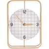 Gift Decor Dresser laikrodis su languotu ciferblatu ir auksinėmis rodyklėmis, 18,5 x 25,5 cm