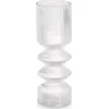 Gift Decor Glass vamzdinė vaza, stiklas su grioveliais, 8 x 23 cm