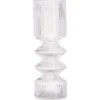 Gift Decor Glass vamzdinė vaza, stiklas su grioveliais, 8 x 23 cm