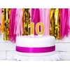 PartyDeco Gimtadienio žvakutė nr 0 auksinė blizganti 7cm