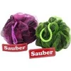 Sauber Exfoliating net sponge juodas+žalias/yellow/oranžinis/pink