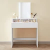 Songmics Glamour Toaletka su lustrem balta do makijażu 80 cm GLAMOUR