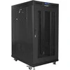 LANBERG FF01-8022-23BL laisvai pastatomas stovas 19 colių savaime surenkamas plokščias paketas 22U/800x1000mm juodas tinklinės durys LCD
