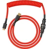 Klaviatūra Glorious GMMK Coiled Cable susuktas klaviatūros laidas Crimson Raudona, USB-C į USB-A – raudonos ir juodos spalvos