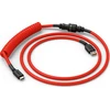 Klaviatūra Glorious GMMK Coiled Cable susuktas klaviatūros laidas Crimson Raudona, USB-C į USB-A – raudonos ir juodos spalvos