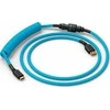 Klaviatūra Glorious GMMK Coiled Cable susuktas klaviatūros laidas Electric Mėlyna, USB-C į USB-A – mėlynos ir juodos spalvos