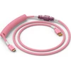 Klaviatūra Glorious GMMK Coiled Cable susuktas klaviatūros laidas Pixel Rožinė, USB-C į USB-A – rožinės spalvos