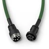 Klaviatūra Glorious GMMK Coiled Cable susuktas klaviatūros laidas Forest Žalias, USB-C į USB-A – žalios ir juodos spalvos
