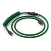 Klaviatūra Glorious GMMK Coiled Cable susuktas klaviatūros laidas Forest Žalias, USB-C į USB-A – žalios ir juodos spalvos