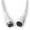 Klaviatūra Glorious GMMK Coiled Cable susuktas klaviatūros laidas Ghost Baltas, USB-C į USB-A – baltos spalvos
