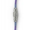 Klaviatūra Glorious GMMK Coiled Cable susuktas klaviatūros laidas Nebula, USB-C į USB-A – violetinės ir sidabro spalvos