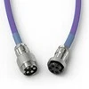 Klaviatūra Glorious GMMK Coiled Cable susuktas klaviatūros laidas Nebula, USB-C į USB-A – violetinės ir sidabro spalvos