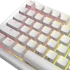 Klaviatūra Glorious GPBT su pašvietimu Keycaps, ANSI išdėstymas US, PBT, Dye-Sub – baltos spalvos