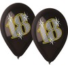 GMR Balony lateksowe su nadrukiem 18 juoda - 30 cm - 5 vnt. universalus