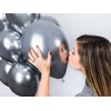 GoDan GMR Blizgantys sidabriniai lateksiniai balionai - 33 cm - 50 vnt