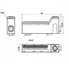 Gnybtų blokas Pawbol E.4136N besriegis 1x 2,5-25 mm2, 13x 1,5-2,5 mm2 mėlynas