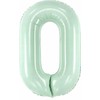 PartyDeco Folinis balionas skaičius 0, žalsvas 72cm