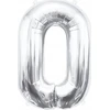 GoDan BALON foliowy Cyfra 0 sebrna 85 cm