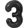 GoDan B&C folijos balionas numeris 3, matinė juoda, 85 cm