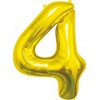 GoDan BALON foliowy Cyfra 4 auksinė 85 cm