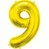 GoDan BALON foliowy Cyfra 9 auksinė 85 cm