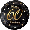 GoDan BALON foliowy Happy 60 Birthday juoda 18 cali