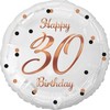 GoDan BALON foliowy Happy 30 Birthday balta 18 cali