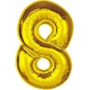 GoDan Smart folijos balionas, numeris 8, auksinis, 92 cm