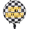 PartyDeco Folinis balionas Languota vėliava Happy Birthday, 45cm